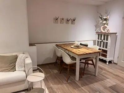 Ein Sitzbereich in der Unterkunft Ferienwohnung Agena