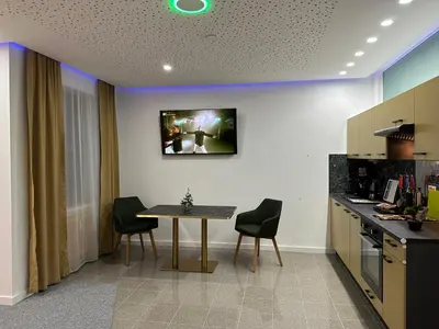 TV/Unterhaltungsangebot in der Unterkunft Modern Apartments Neuburg U - TOP - 2 Zimmer, Komfort, Zentrum, Wi-Fi, Smart TV, Stellplatz, Küche