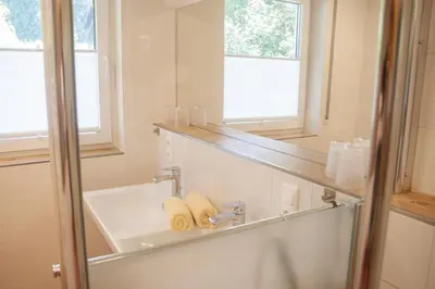 Ein Badezimmer in der Unterkunft Karwendelstern -625-