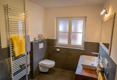 Ein Badezimmer in der Unterkunft Papa Joe`s Ferienwohnung in Garmisch