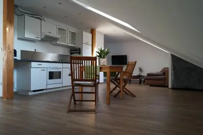 Küche/Küchenzeile in der Unterkunft Apartment Gars am Inn