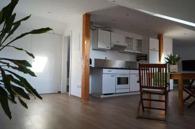 Küche/Küchenzeile in der Unterkunft Apartment Gars am Inn