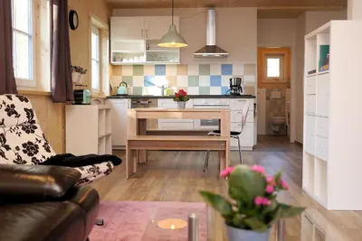 Küche/Küchenzeile in der Unterkunft Heidis Ferienwohnung
