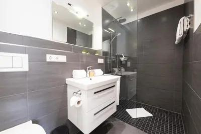 Ein Badezimmer in der Unterkunft Dreitorspitzblick