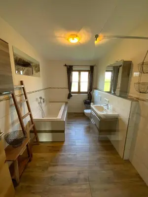Ein Badezimmer in der Unterkunft Bauniglerhof