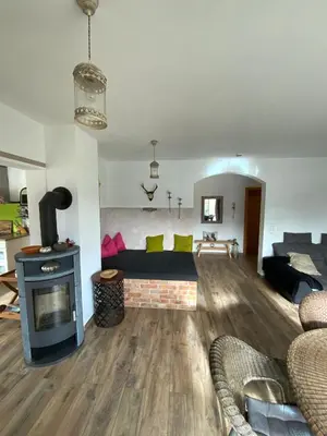 Ein Sitzbereich in der Unterkunft Bauniglerhof