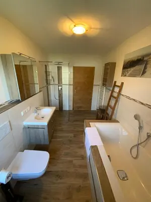 Ein Badezimmer in der Unterkunft Bauniglerhof