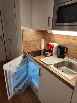 Küche/Küchenzeile in der Unterkunft MyRoom - Munich Fair Apartments