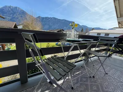 Ein allgemeiner Bergblick oder ein Berglick von der Ferienwohnung aus