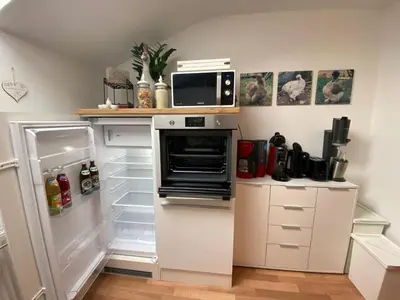 Küche/Küchenzeile in der Unterkunft Ferienwohnung Seidenhuhn