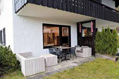 Ein Sitzbereich in der Unterkunft Fewo Isartraum