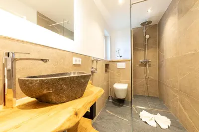 Ein Badezimmer in der Unterkunft Bergjuwel