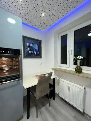 Küche/Küchenzeile in der Unterkunft Modern Apartments Neuburg D - TOP - 2 Zimmer, Parkplatz, Balkon, Wi-Fi, 2 TV, Dusche, Küche