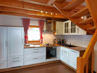 Küche/Küchenzeile in der Unterkunft Feriendorf Via Claudia Ferienhaus Lechsee