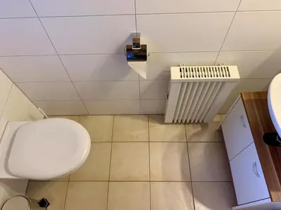 Ein Badezimmer in der Unterkunft Feriendorf Via Claudia Ferienhaus Martin