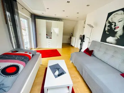 Ein Sitzbereich in der Unterkunft Haus Dragl Apartment