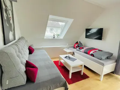 Ein Sitzbereich in der Unterkunft Haus Dragl Apartment