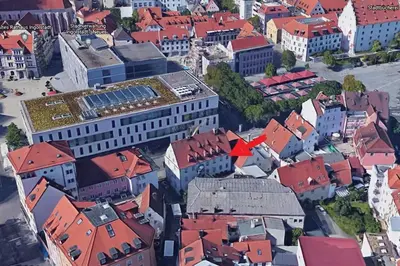 Ein allgemeiner Blick auf Ingolstadt oder ein Stadtblick von der Ferienwohnung aus
