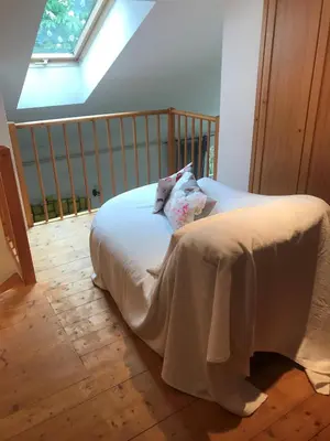 Ein Bett oder Betten in einem Zimmer der Unterkunft Ferienwohnung Schader