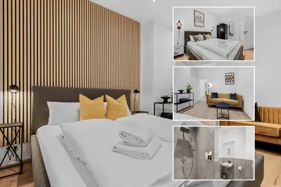 Ein Bett oder Betten in einem Zimmer der Unterkunft Frisch renovierte Wohnung - Zentral/Ruhig/Modern