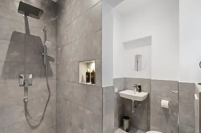 Ein Badezimmer in der Unterkunft Frisch renovierte Wohnung - Zentral/Ruhig/Modern