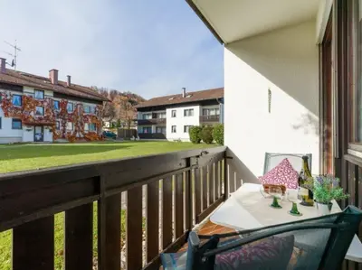 Ein Balkon oder eine Terrasse in der Unterkunft Chiemgau Comfort A3 Ferienwohnanlage Oberaudorf mit Hallenbad
