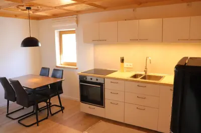 Küche/Küchenzeile in der Unterkunft Ferienwohnung Bergzauber Krün