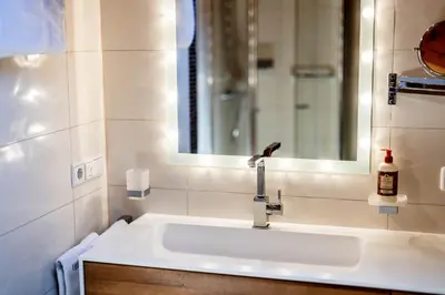 Ein Badezimmer in der Unterkunft Ferienwohnungen LARA Wohnung 3