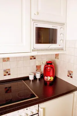 Küche/Küchenzeile in der Unterkunft AppartementPension Zum Zacherl