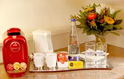 Kaffee-/Teezubehör in der Unterkunft AppartementPension Zum Zacherl