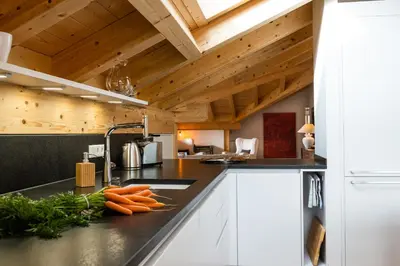 Küche/Küchenzeile in der Unterkunft Aurum Lodge