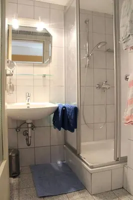 Ein Badezimmer in der Unterkunft Schusterhof