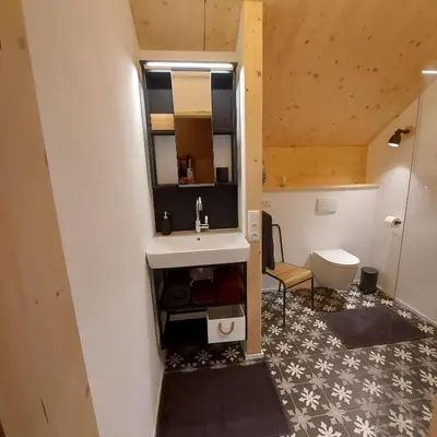 Ein Badezimmer in der Unterkunft Cozystadl