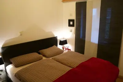 Ein Bett oder Betten in einem Zimmer der Unterkunft Ferienhaus Sefi