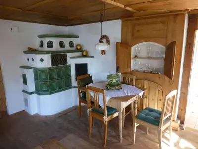 Ein Sitzbereich in der Unterkunft Ferienhaus Judie