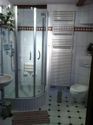 Ein Badezimmer in der Unterkunft Ferienhaus Judie