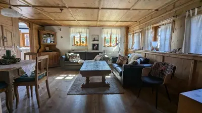 Ein Sitzbereich in der Unterkunft Ferienhaus Judie