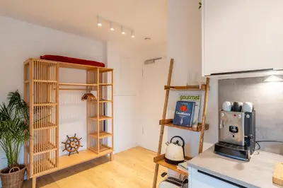 Küche/Küchenzeile in der Unterkunft Design-Apartment in Langenbach bei München, nahe Flughafen München