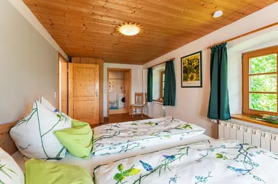 Ein Bett oder Betten in einem Zimmer der Unterkunft Beim Peterschmied