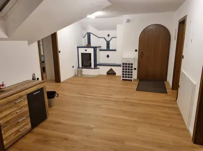 Küche/Küchenzeile in der Unterkunft Gemütliche 90qm Wohnung am Waldrand