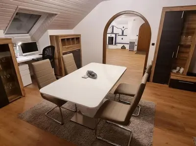 Küche/Küchenzeile in der Unterkunft Gemütliche 90qm Wohnung am Waldrand