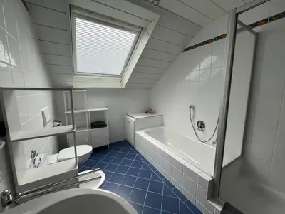 Ein Badezimmer in der Unterkunft Gemütliche 90qm Wohnung am Waldrand