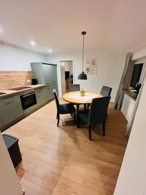 Küche/Küchenzeile in der Unterkunft Ferienwohnung Leonie