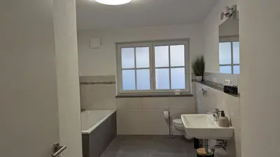 Ein Badezimmer in der Unterkunft LIBORIA I Traumhafte Ferienwohnung in Aidling am Riegsee
