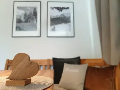 Ein Sitzbereich in der Unterkunft Haus Sabine Fewo Bergliebe