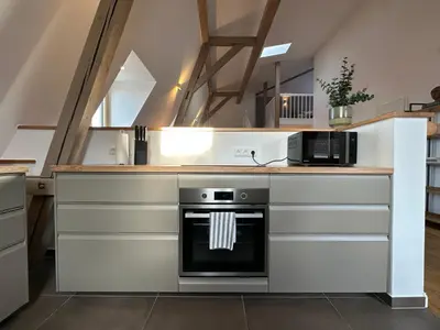 Küche/Küchenzeile in der Unterkunft Großes Apartment für Business, Family & Friends