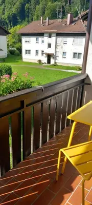 Ein Balkon oder eine Terrasse in der Unterkunft Chiemgau Comfort F4 Ferienwohnanlage Oberaudorf mit Hallenbad und Sauna
