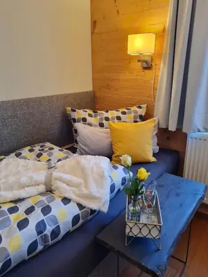 Ein Bett oder Betten in einem Zimmer der Unterkunft Ferienwohnung Oase