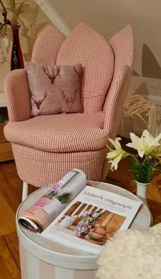 Ein Sitzbereich in der Unterkunft Ferienwohnung Oase
