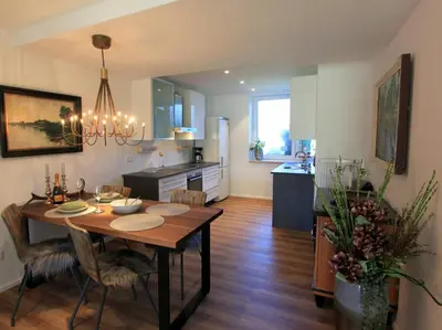 Küche/Küchenzeile in der Unterkunft Ferienwohnung Zirbentraum